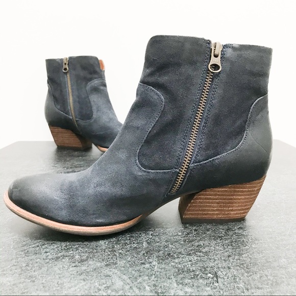 Kork-Ease Ankle Bootie - Navy Suede Leather - Picture 5 of 8
